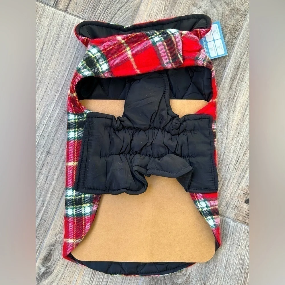 Kuoser Reversible Plaid Dog Coat